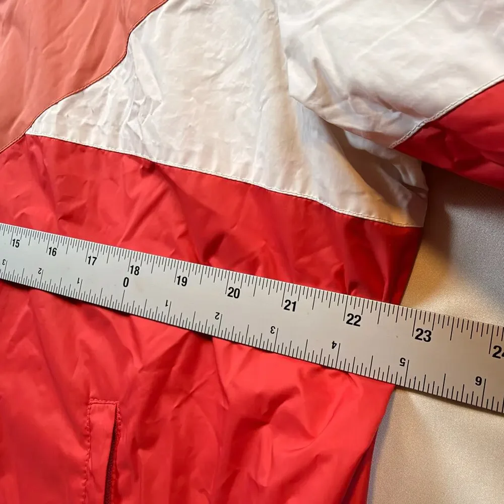 Levi's Women's Nylon Color Block Hooded Windbreaker Pink Size XL
